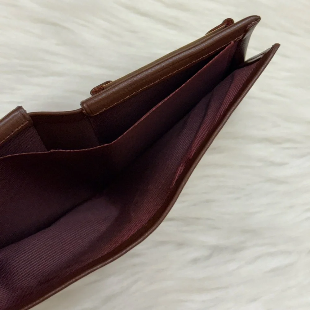 BUXTON - BROWN LEATHER COMPACT BIFOLD WALLET